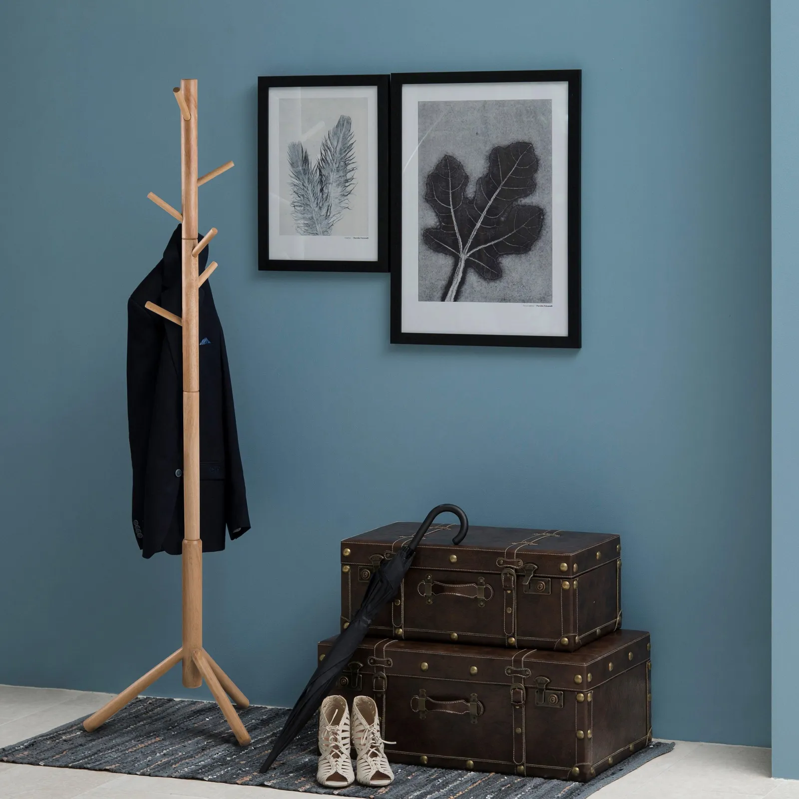 Furniture To Go Bremen Coat Stand in Oak in Brown 2
