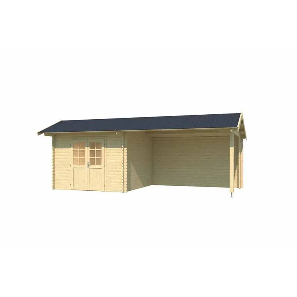 Lasita Maja Ltd New York-Log Cabin, Garden Room, Home Office - L720xW389.3xH273.6 cm in Light Brown 2