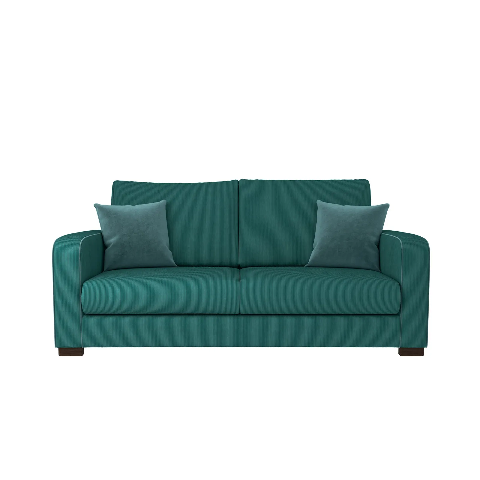 Carson Corduroy 3 Seater Sofa Green