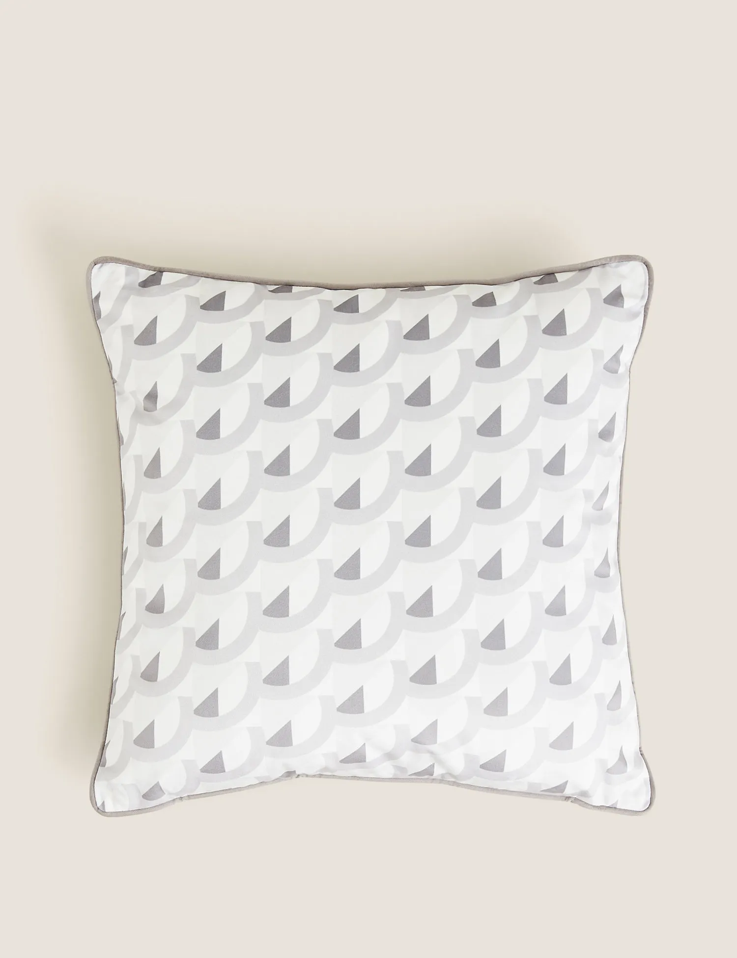 M&S Velvet Geometric Print Cushion