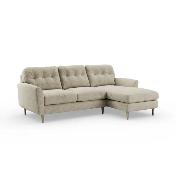 Sven Chunky Chenille Large Corner Chaise Sofa 6