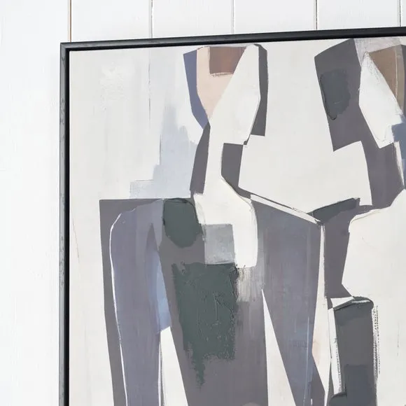 Monochrome Abstract People Framed Canvas 4