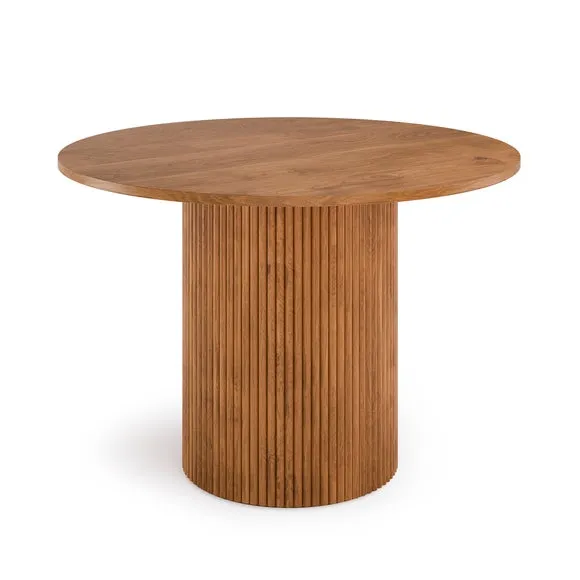 Amari 4 Seater Round Dining Table, Oak 6