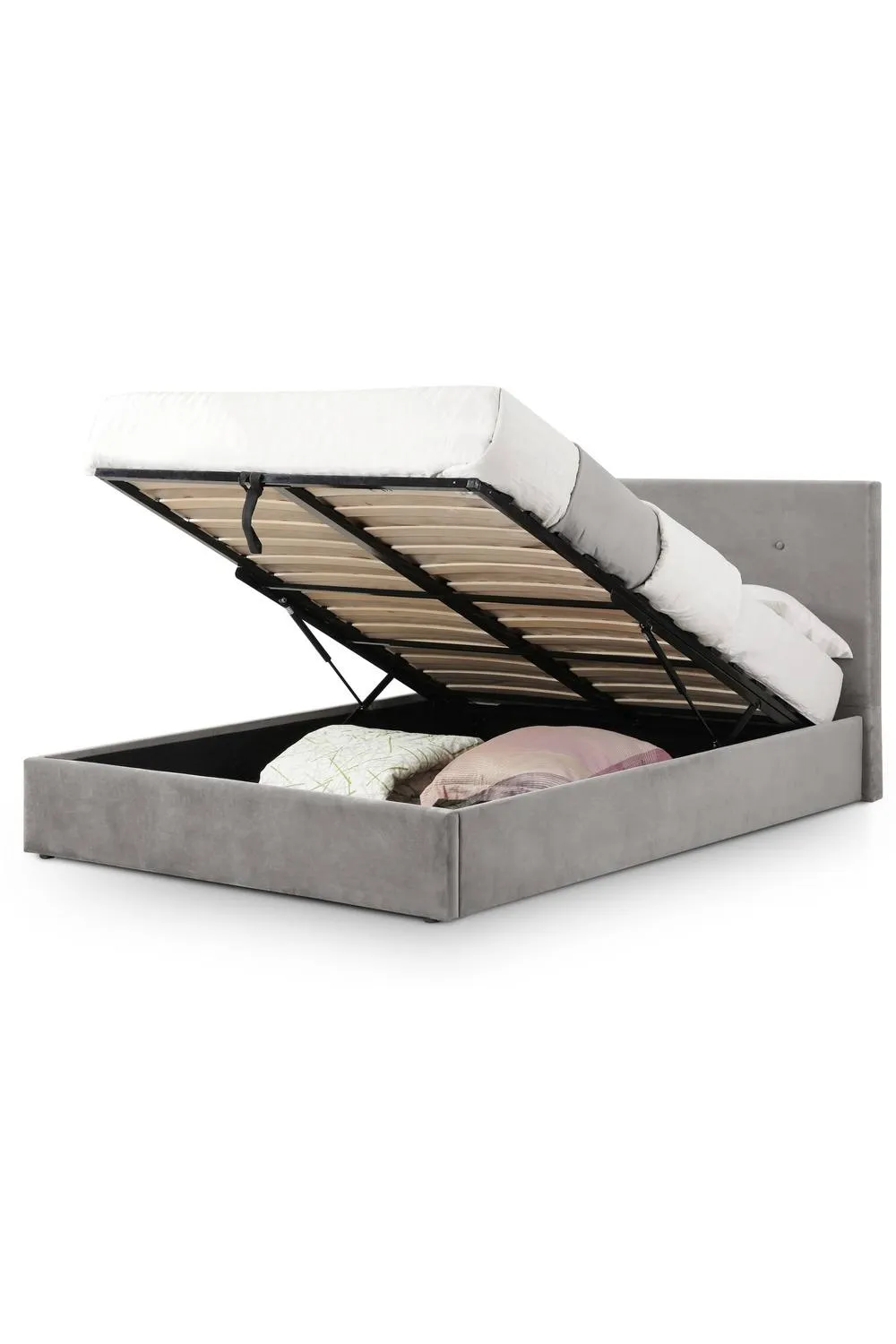 Julian Bowen Shoreditch Upholstered Ottoman Storage Bed in Grey 3