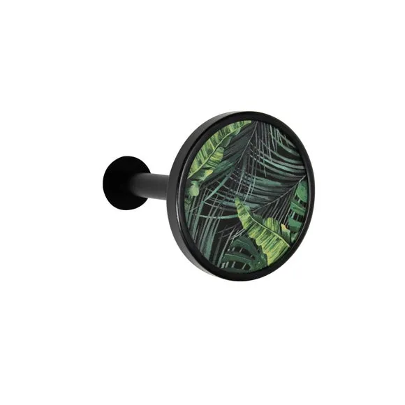 Jungle Leaves Dresser Single Matt Black 3