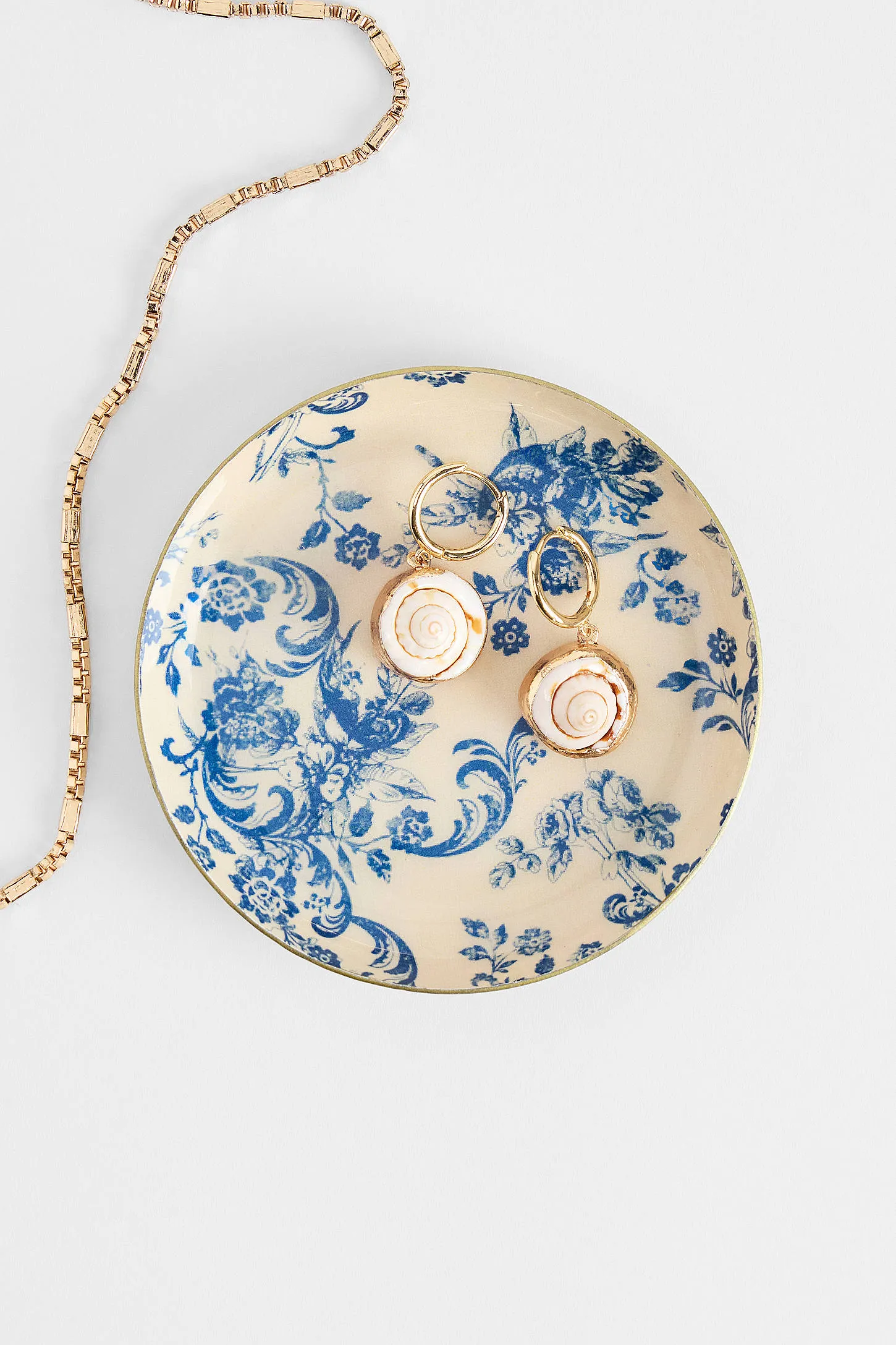UO Jenna Tapestry Round Trinket Tray - Blue