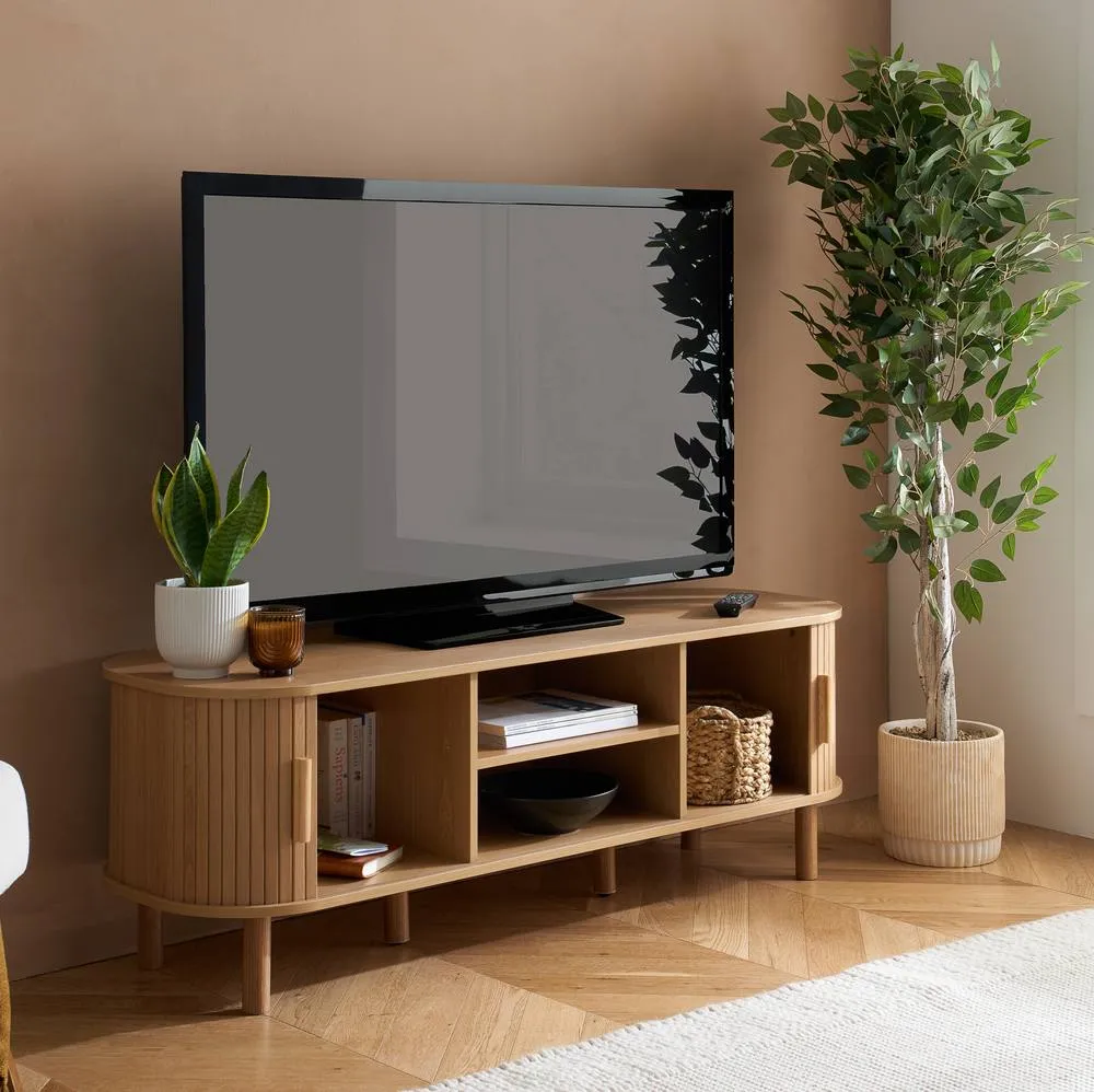 Birlea Axel Fluted TV Unit in Brown 2
