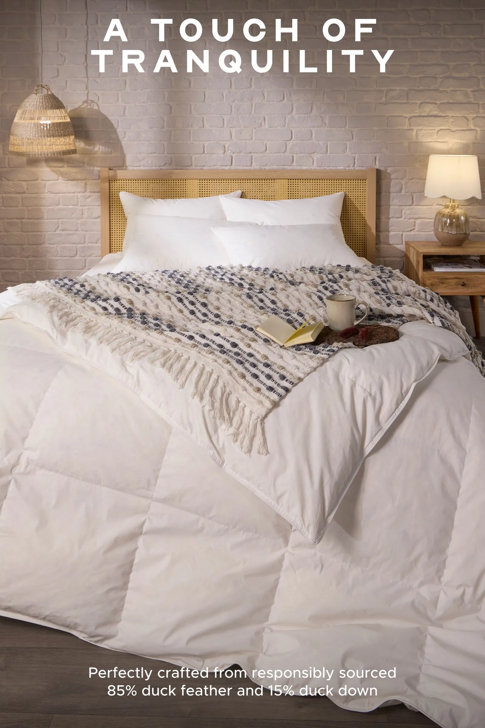 Snuggledown Scandinavian Duck Feather & Down 10.5 Tog All Year Round Duvet in White 5