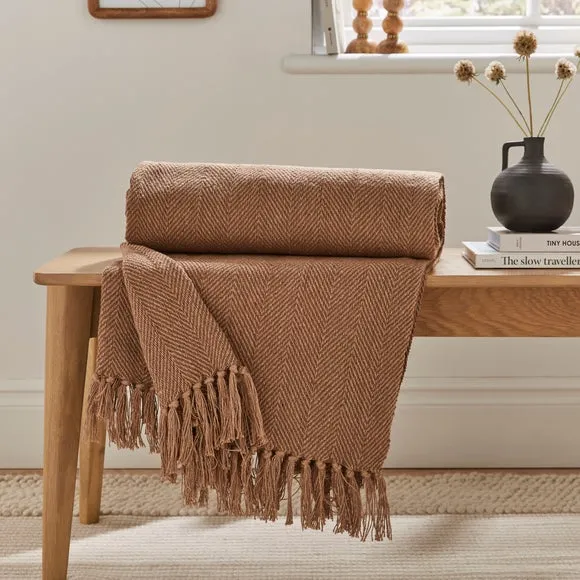 Jenson Herringbone Throw Blanket 1