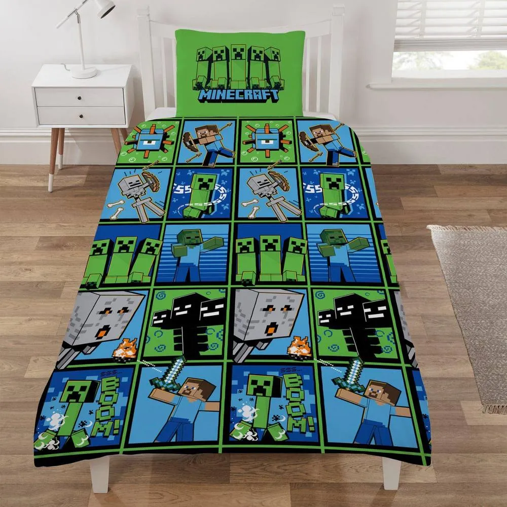 Minecraft Jump in the Line Duvet Cover Set