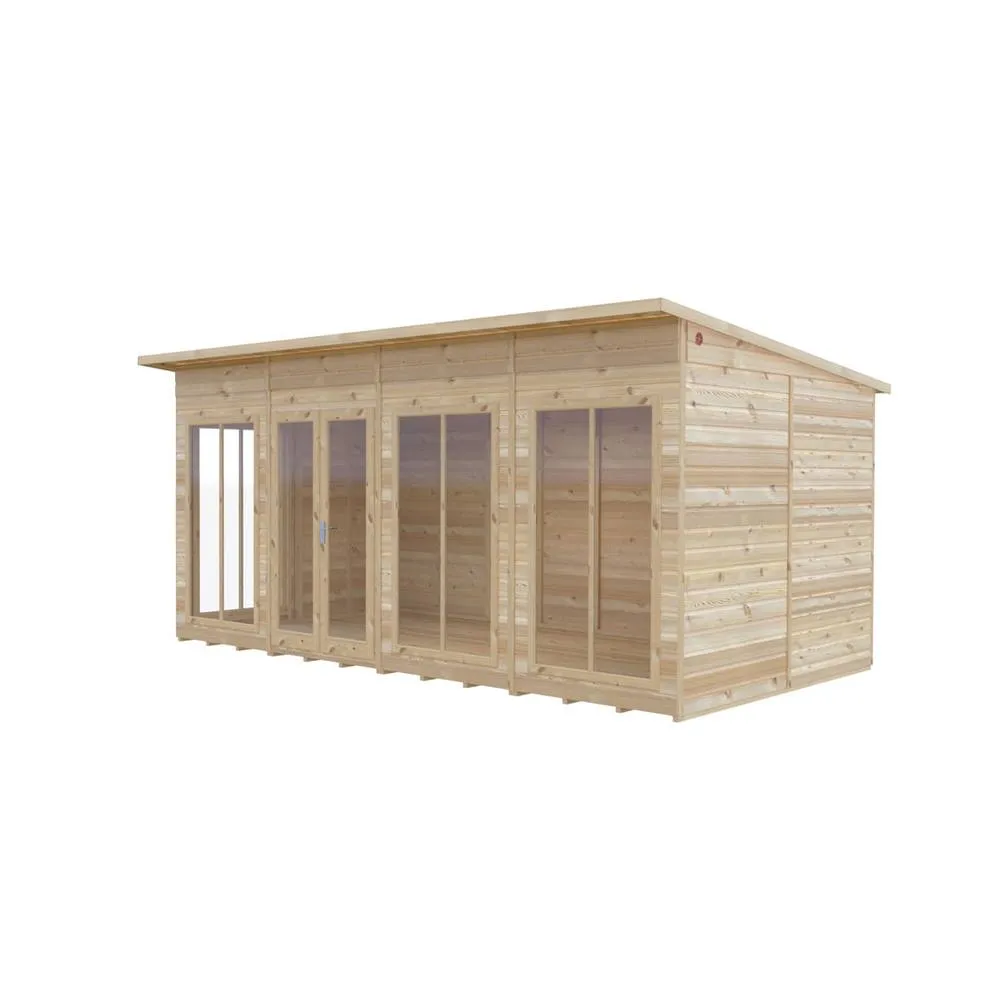 Shires Lela 16x8 Summerhouse - L244.8 x W476 x H227.5 cm in Light Brown 3