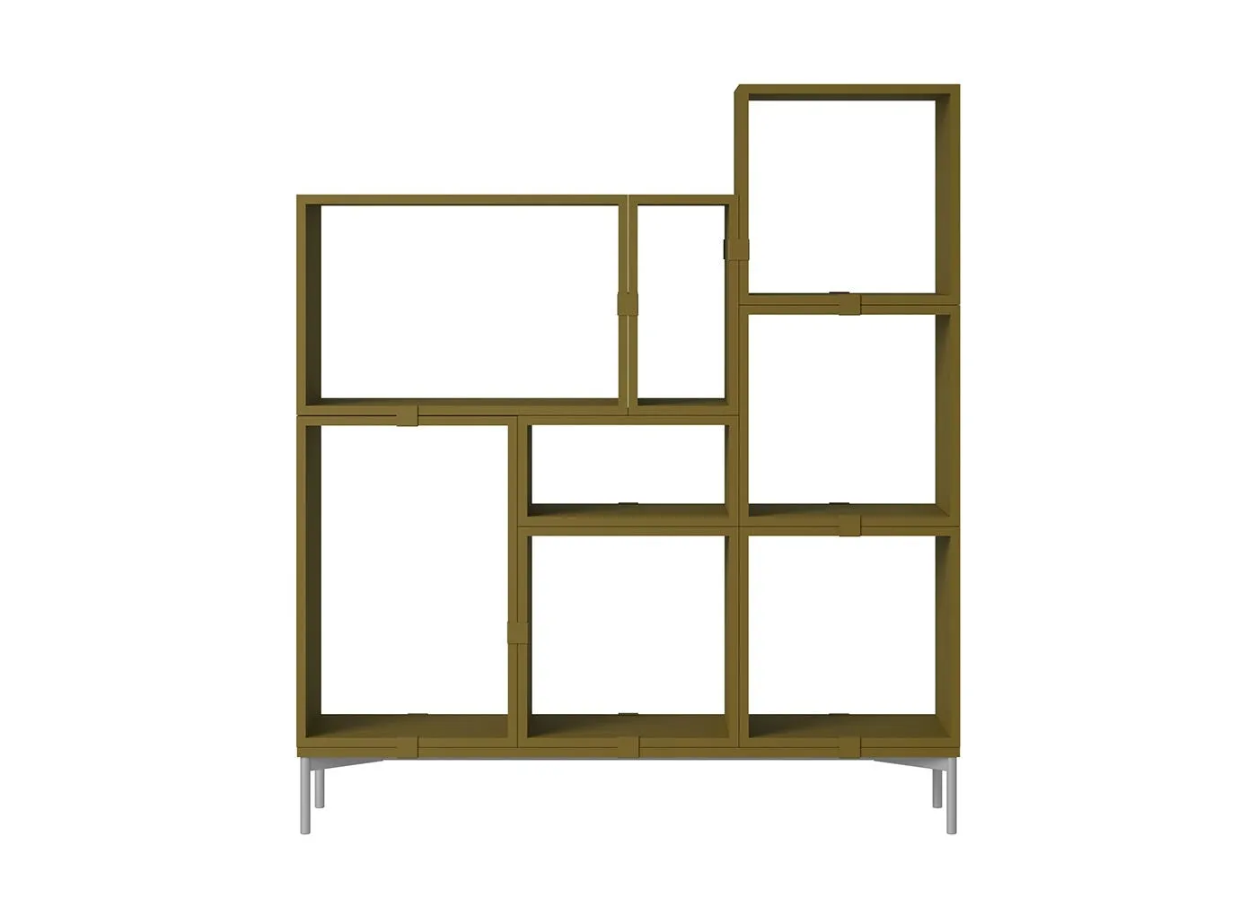 Muuto Stacked Storage System Bookcase Configuration 5 Brown Green 1