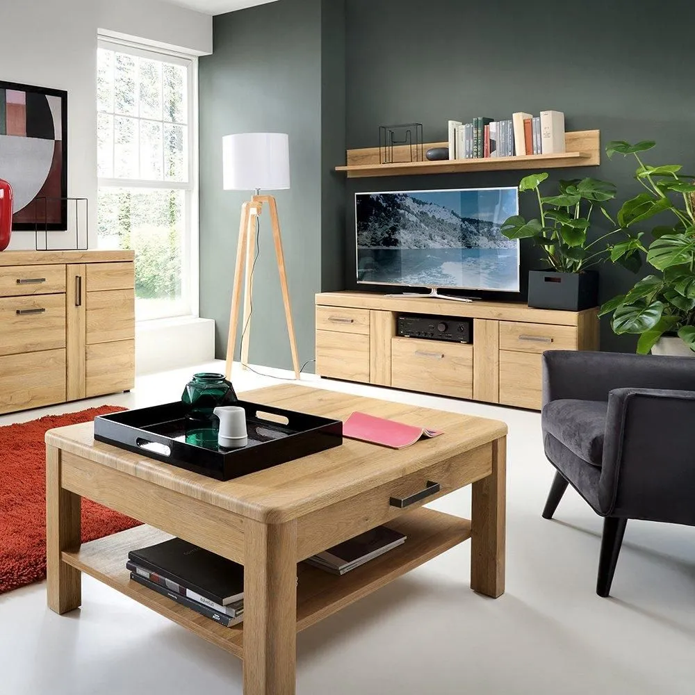 Furniture To Go Cortina 2 Door 1 Drawer Tall TV Cabinet in Brown 4