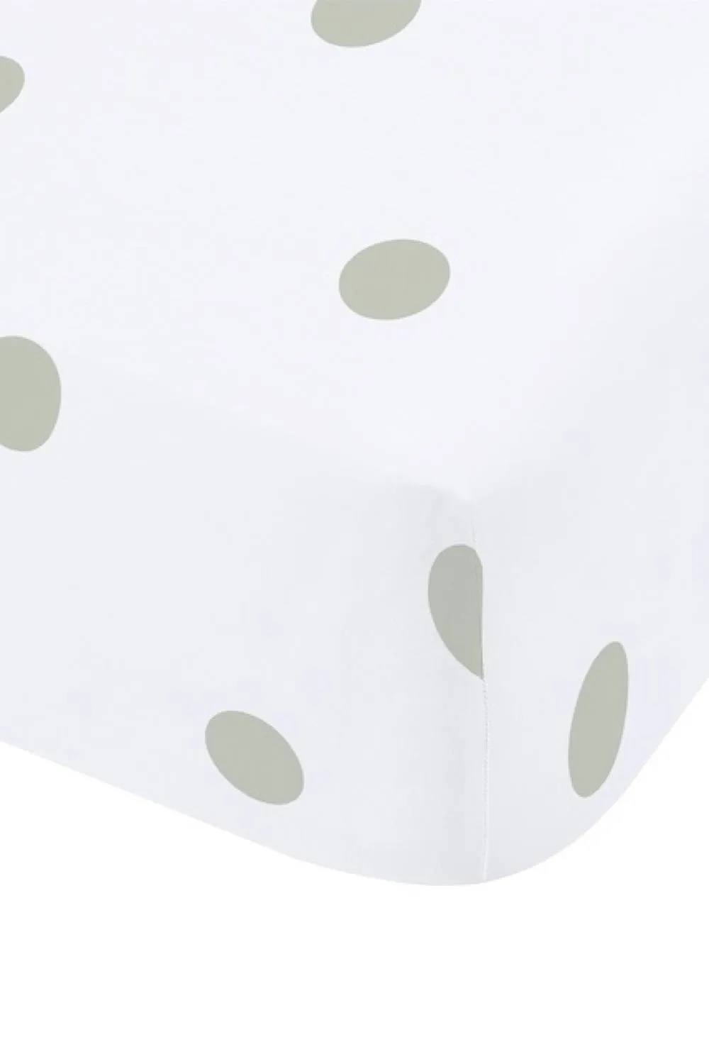 Catherine Lansfield Polka Dot 100% Brushed Cotton Fitted Sheet in Green 3