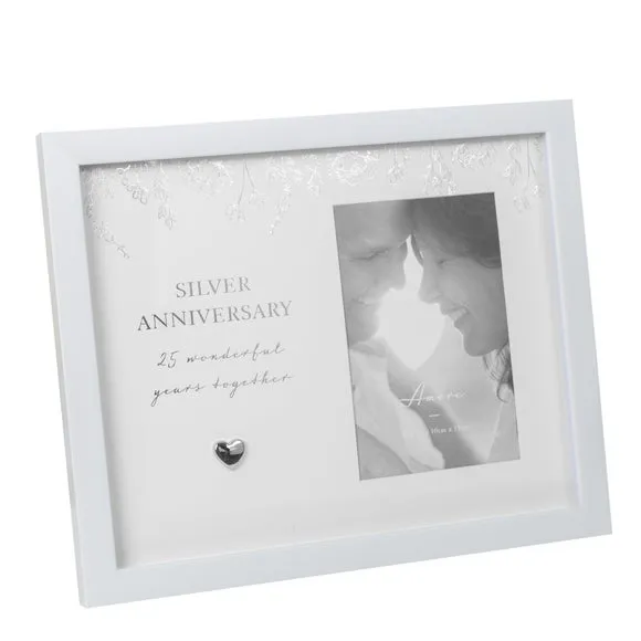 Amore Silver Wedding Anniversary Photo Frame