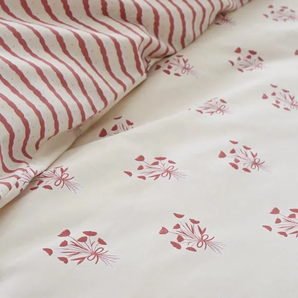 Emily Bond Hand Gathered Posy 100% Cotton Duvet Cover & Pillowcase Set 3