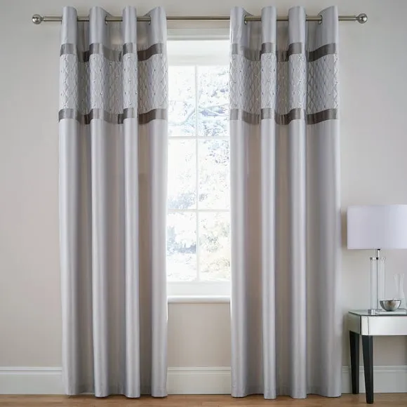 Catherine Lansfield Sequin Cluster Eyelet Curtains 2
