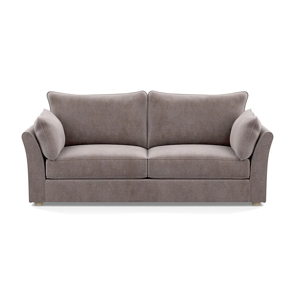 Heal's Tailor 4 Seater Sofa Smart Luxe Velvet Mushroom Natural Beech Feet 1