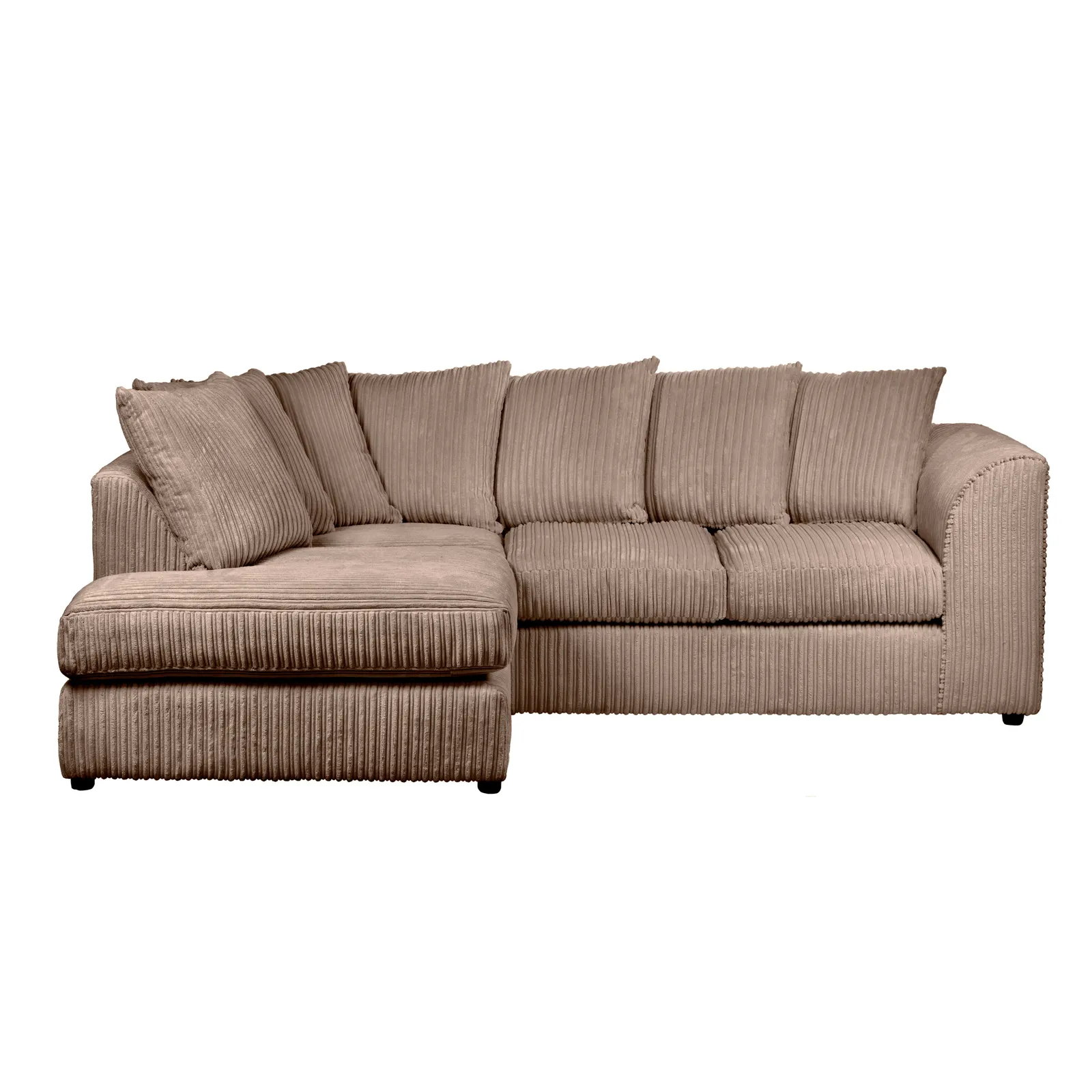 Blake Jumbo Cord Left Hand Corner Sofa Brown