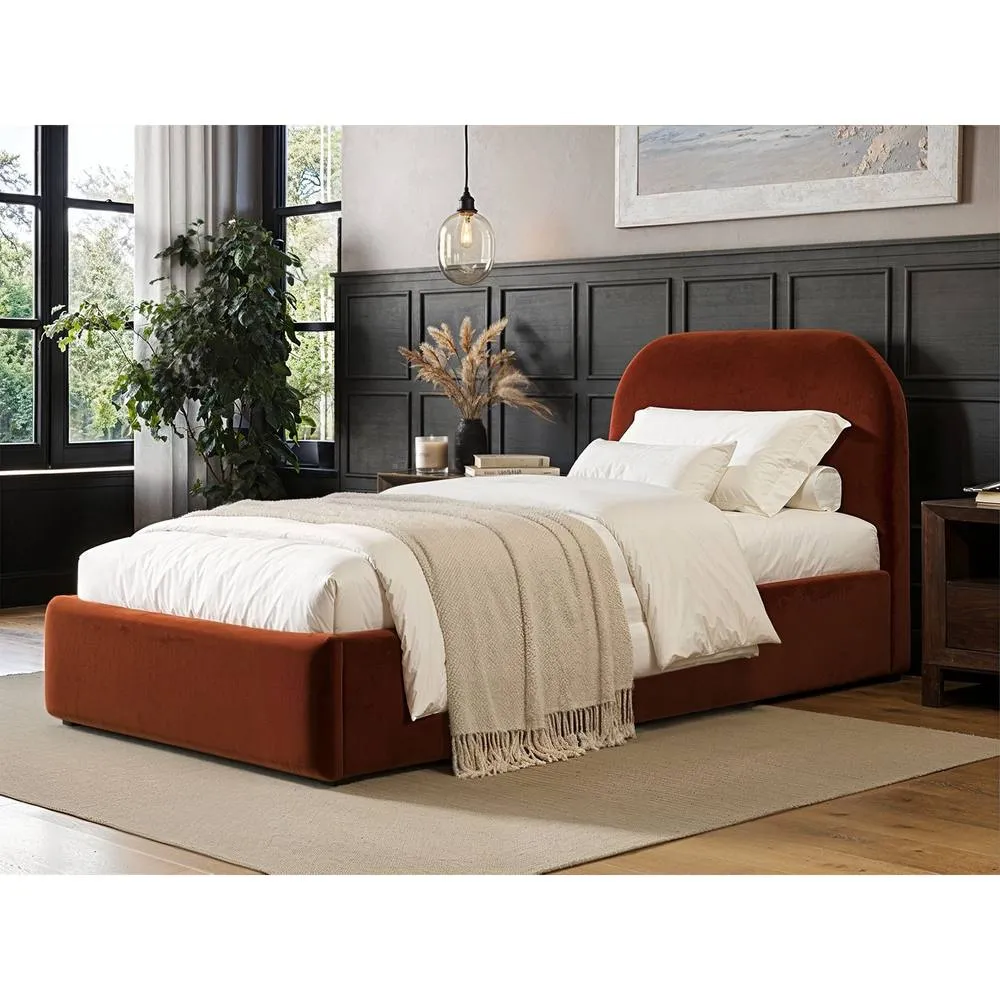 Flair Alba Single Ottoman Bed in Orange 1
