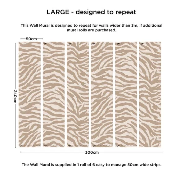 Zebra Print Wall Mural 4