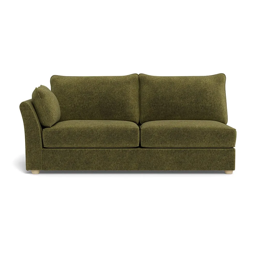 Heal's Tailor Large Unit Left Hand Facing Boucle Velvet Wilder Natural Beech Feet 1