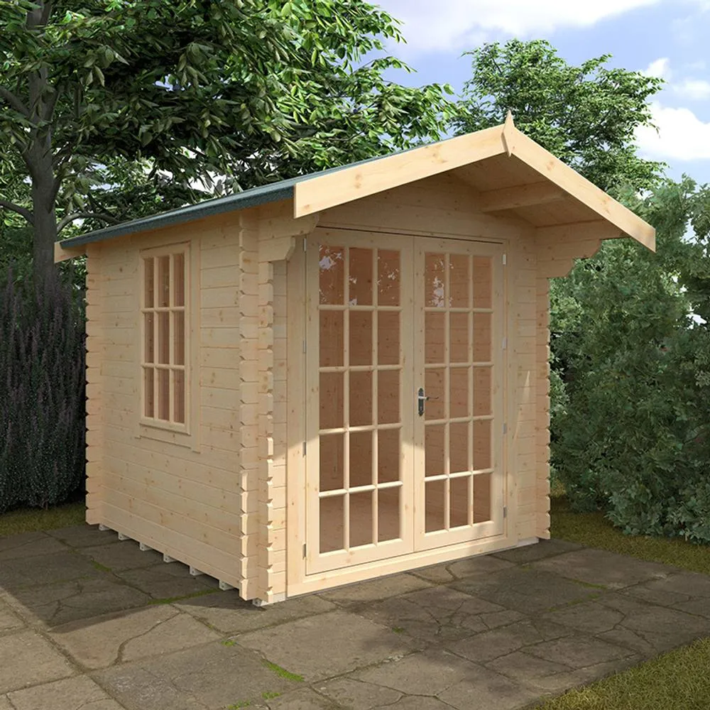 Buttercup Farm 8x8 The Lotherton 28mm Cabin - L235 x W235 x H251.3 cm in Natural 2