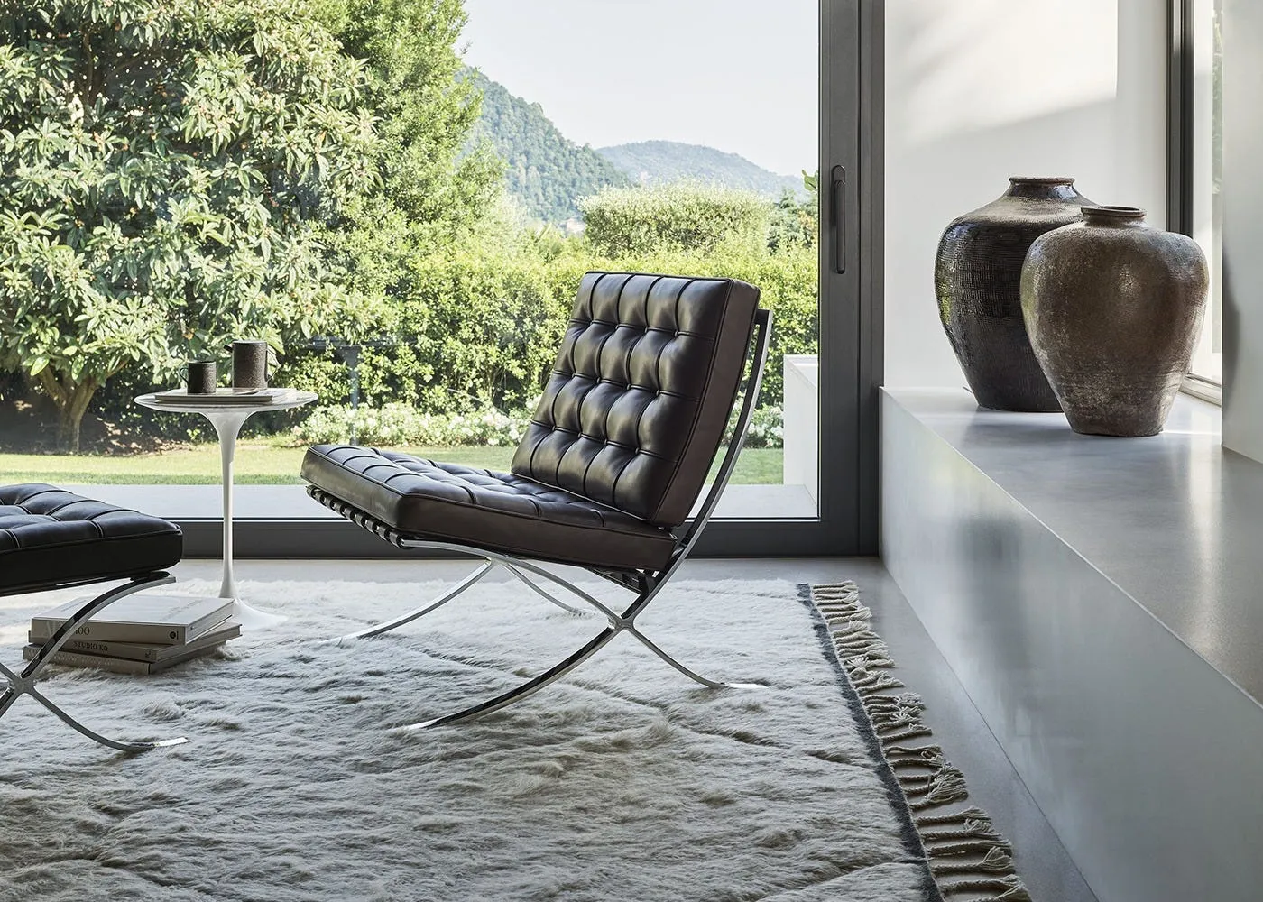 Knoll Barcelona Relax Chair Venezia Leather Dark Brown 3