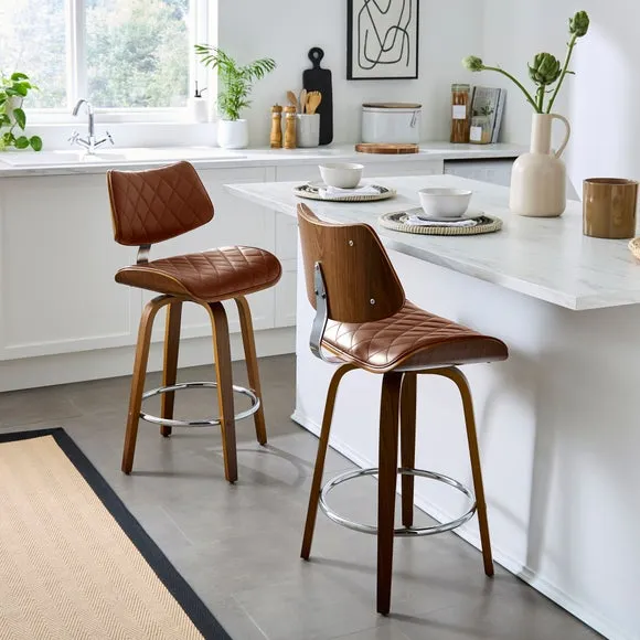 Remy Counter Height Bar Stool, Faux Leather 2