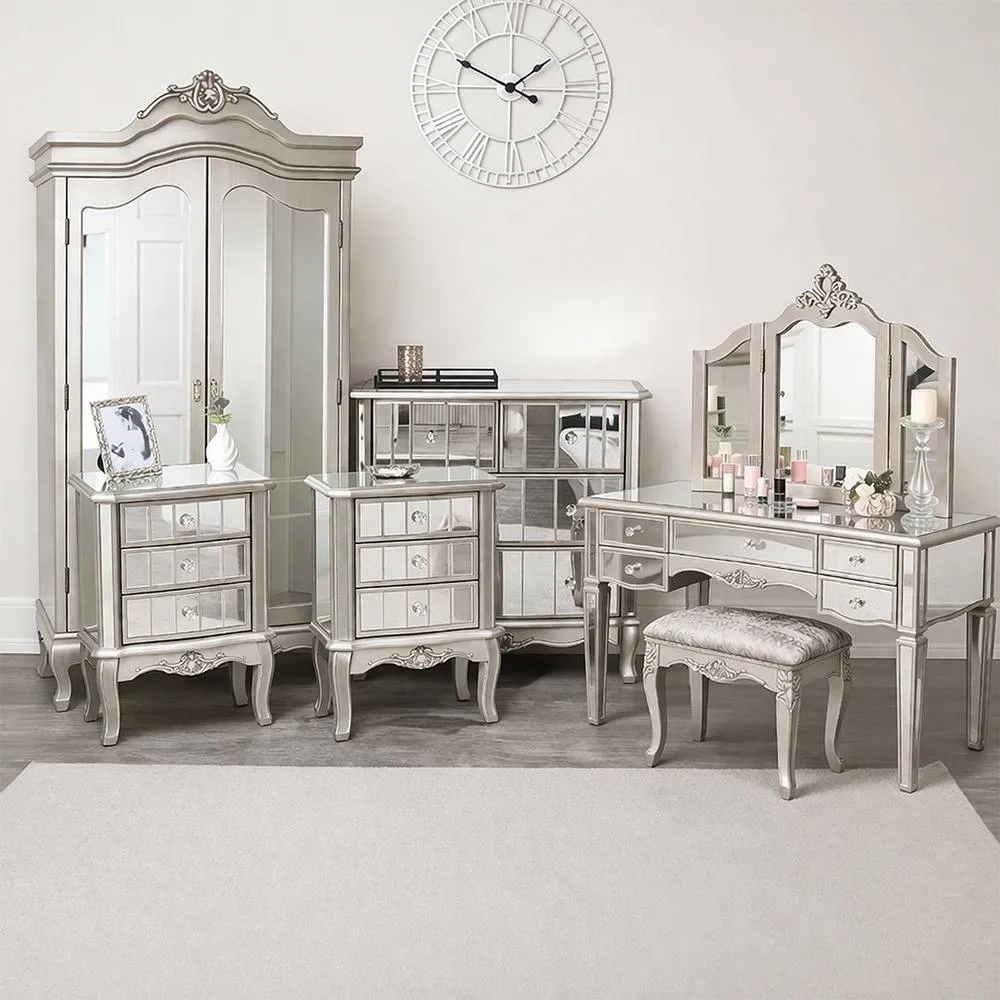 Melody Maison 6 Piece Furniture Set - Georgian Range in Silver