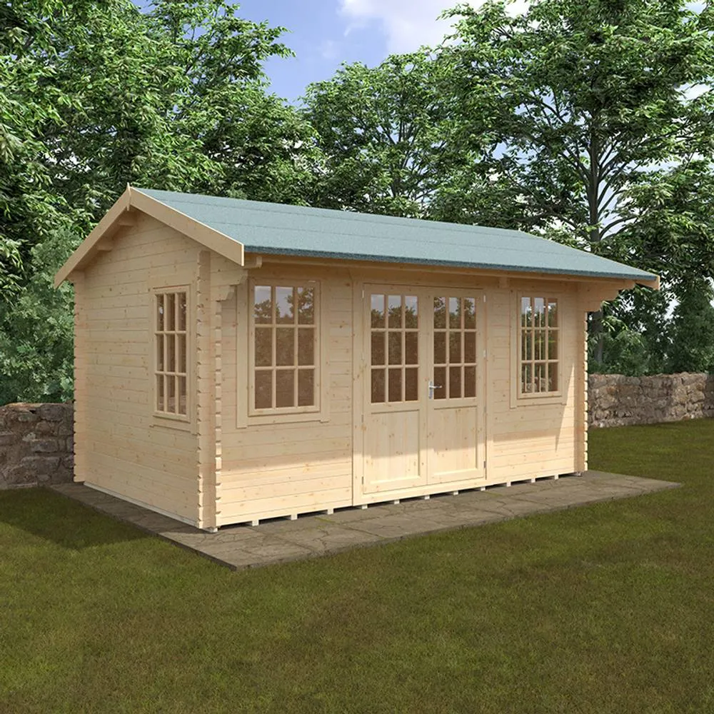 Buttercup Farm 16x10 The Dalton 44mm Cabin - L475 x W295 x H282.9 cm in Natural 2