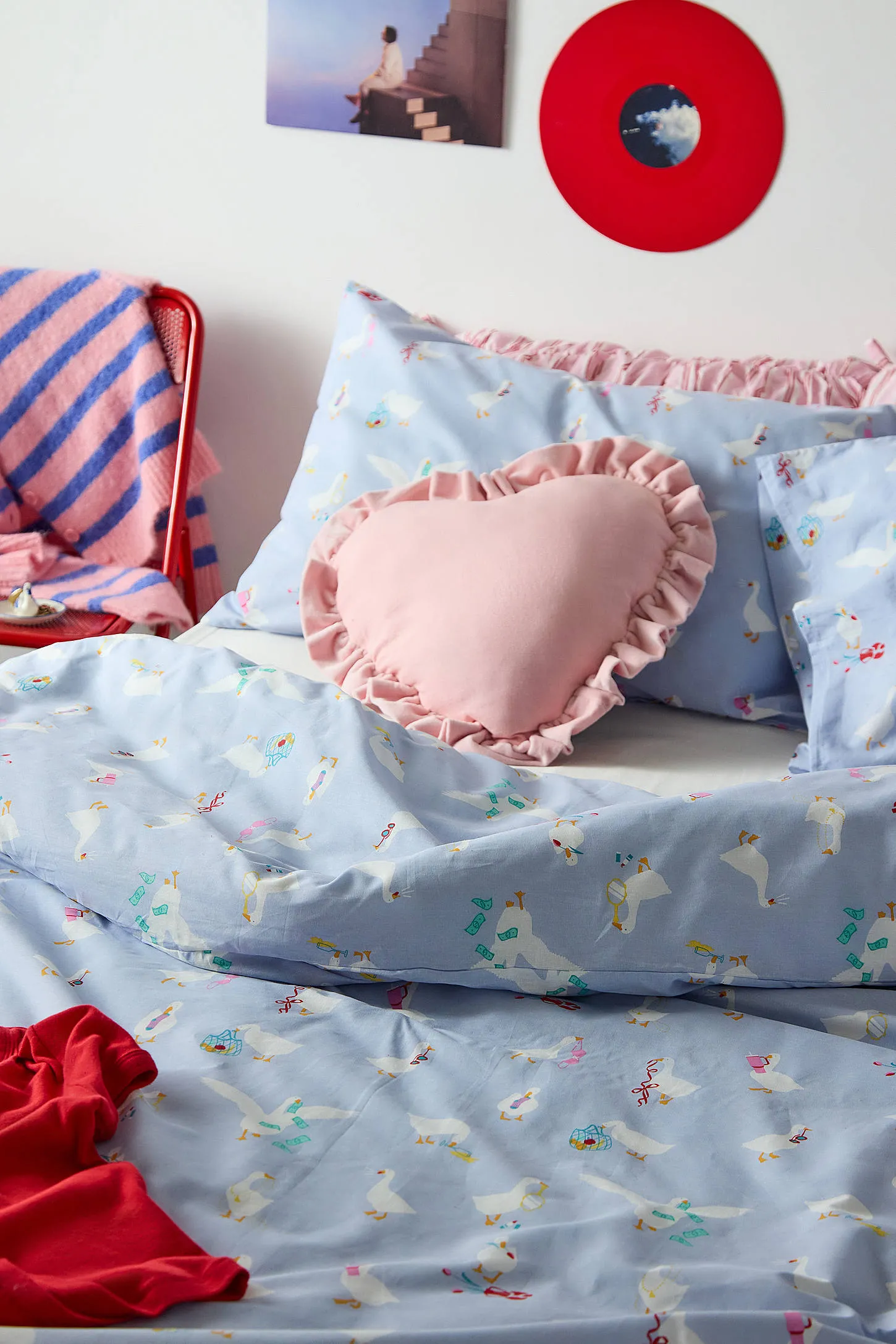 UO Silly Goose Duvet Set - Blue 2