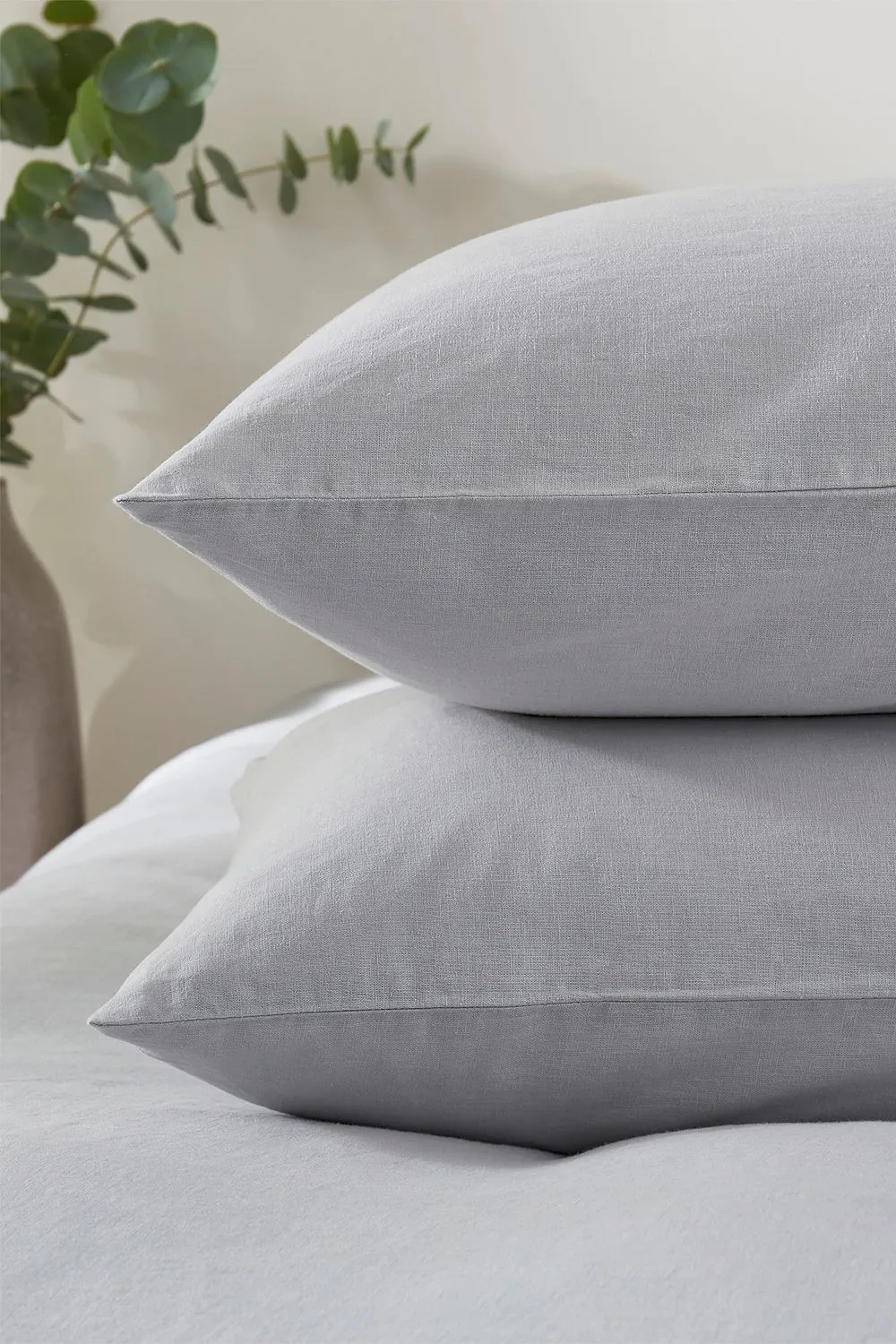 Martex Touch of Linen Housewife Pillowcase Pair in Pale Blue 6