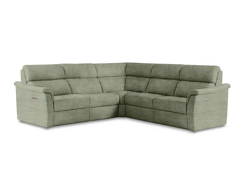 Bella Large Fabric Power Recliner Corner Sofa with Power Headrests and Power Lumbar