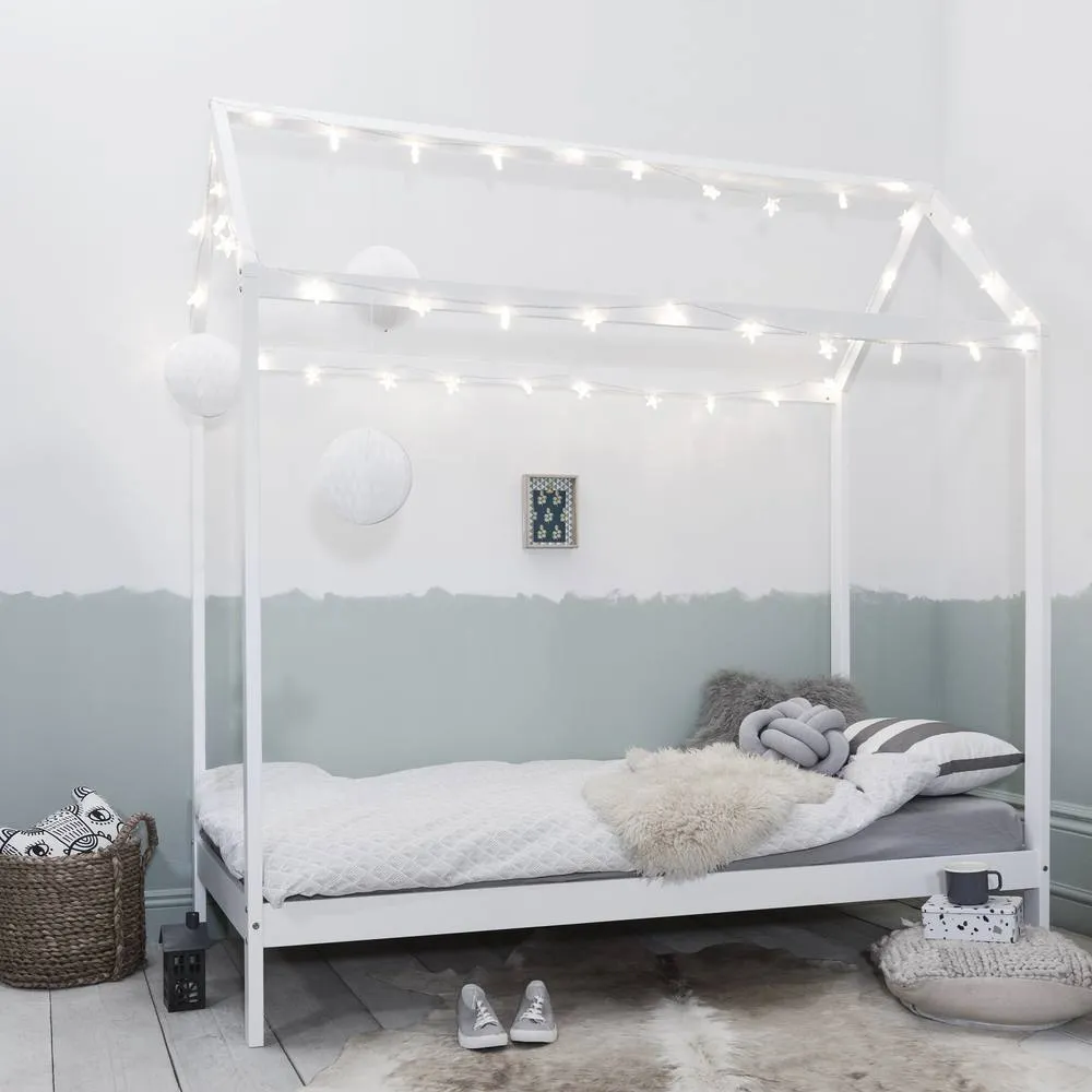 Nöa and Nani Jansen Scandinavian Single Bed Frame in White 3