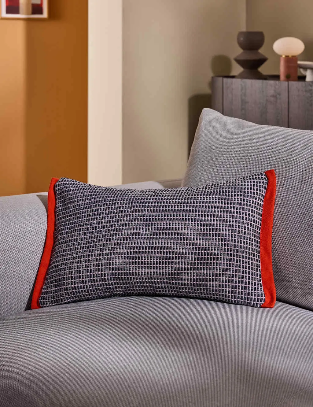 MADE Pure Cotton Cady Cushion Charcoal Mix