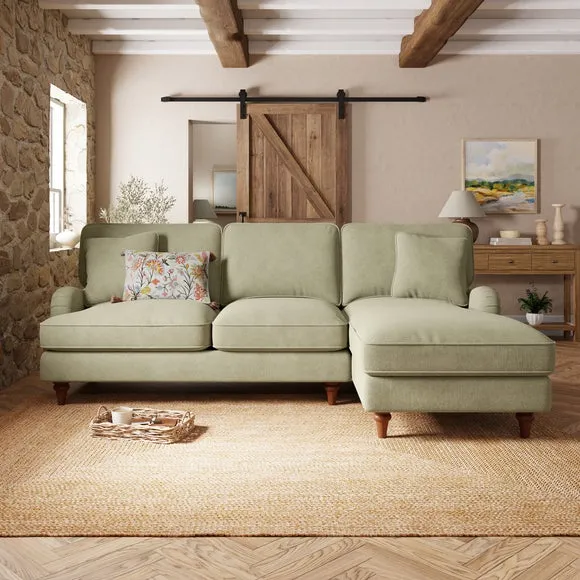 Beatrice II Soft Tonal Chenille Corner Storage Sofa Bed 2