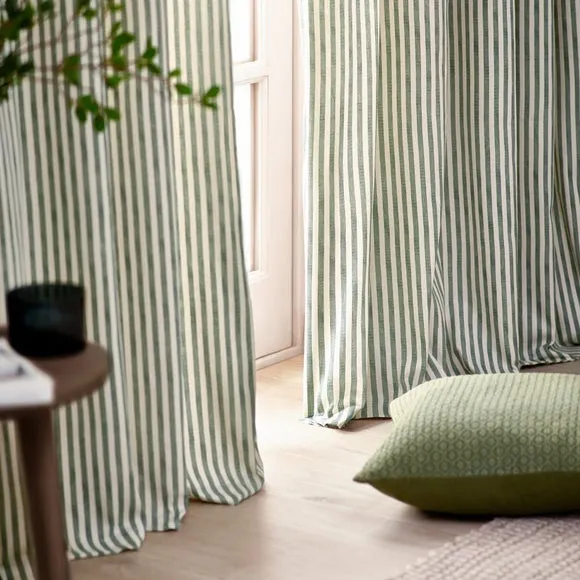 Yard Hebden Striped Pencil Pleat Curtains (Blackout Available) 4