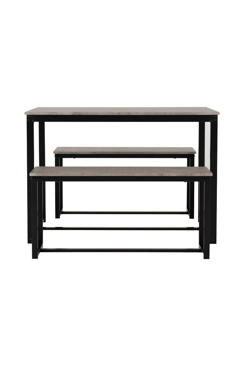 Seconique Lincoln 1+2 Dining Bench Set in Stone 3
