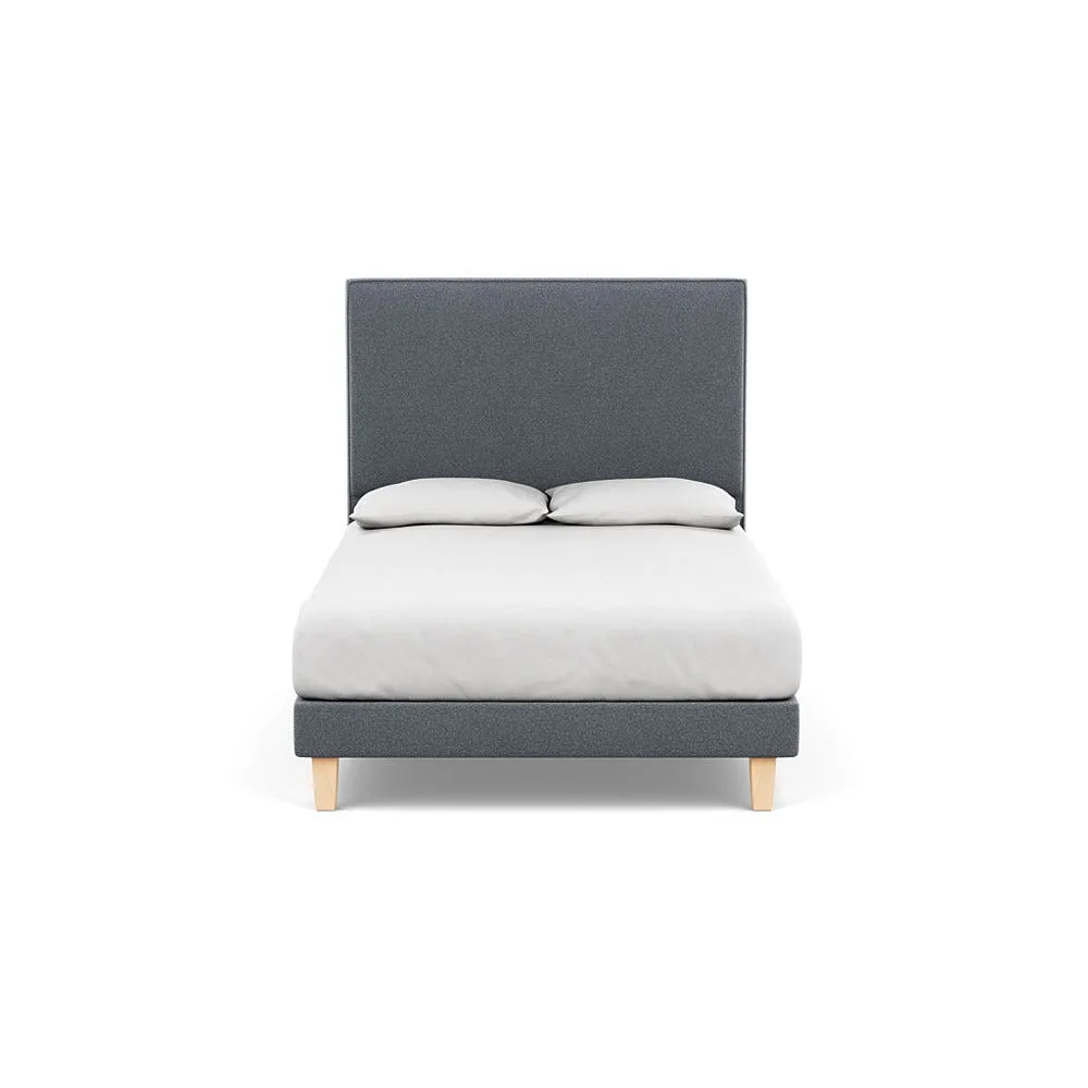 Heal's Shallow Divan Double Boucle Steel Light Solid Wood 1