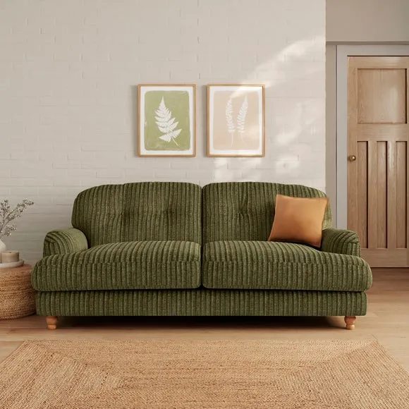 Martha Chunky Chenille Stripe 3 Seater Sofa 1