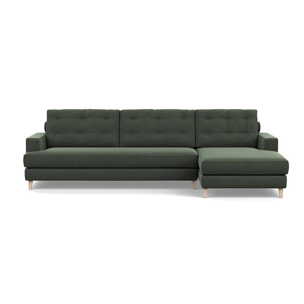 Heal's Mistral Right Hand Facing Corner Sofa Textured Boucle Fern Natural Feet 1
