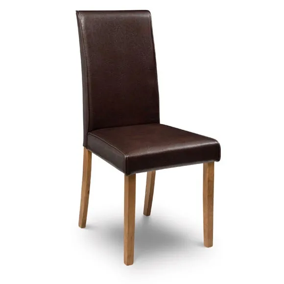 Hudson Set Of 2 Dining Chairs, Faux Leather 3