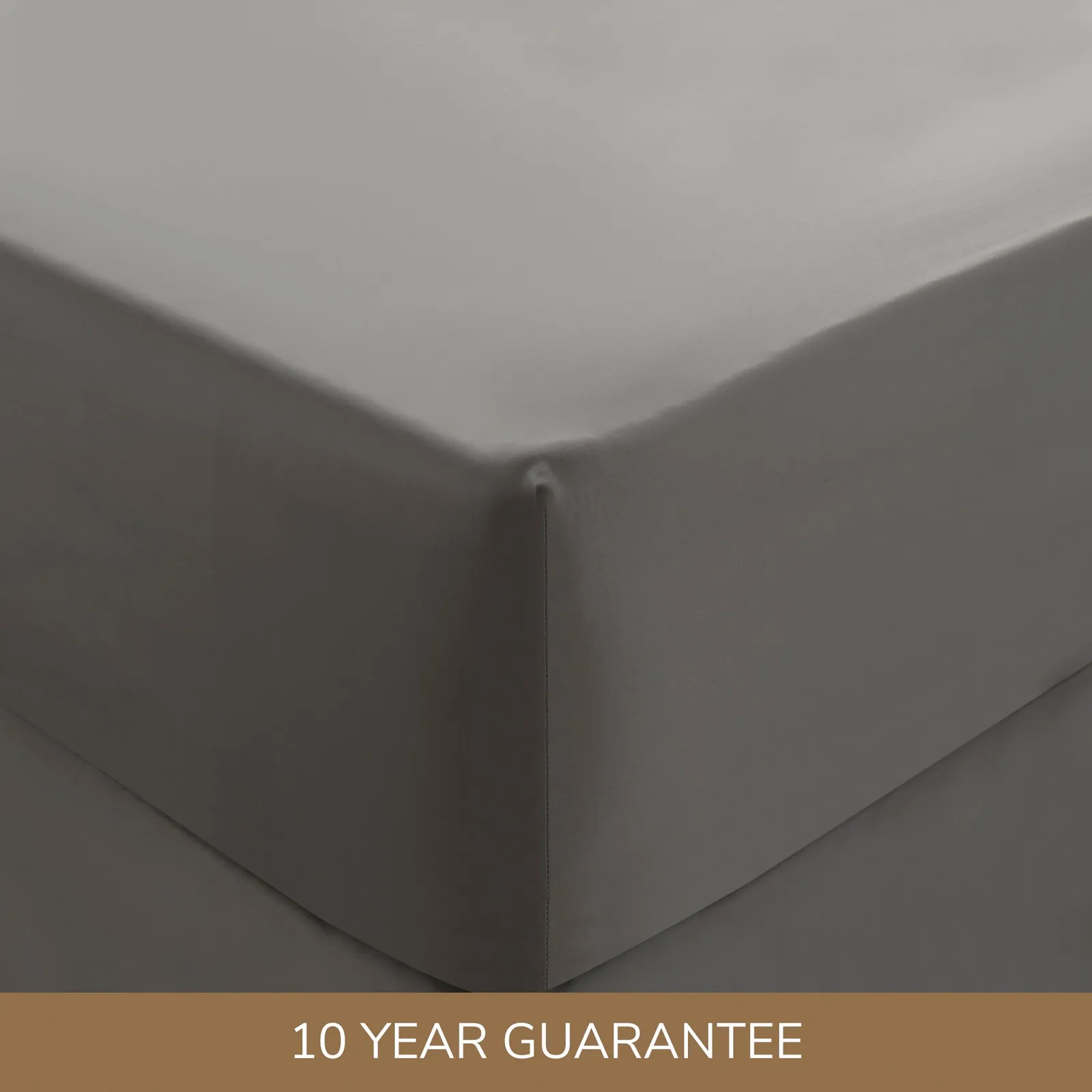 Dorma 300 Thread Count 100% Cotton Sateen Plain Fitted Sheet Slate