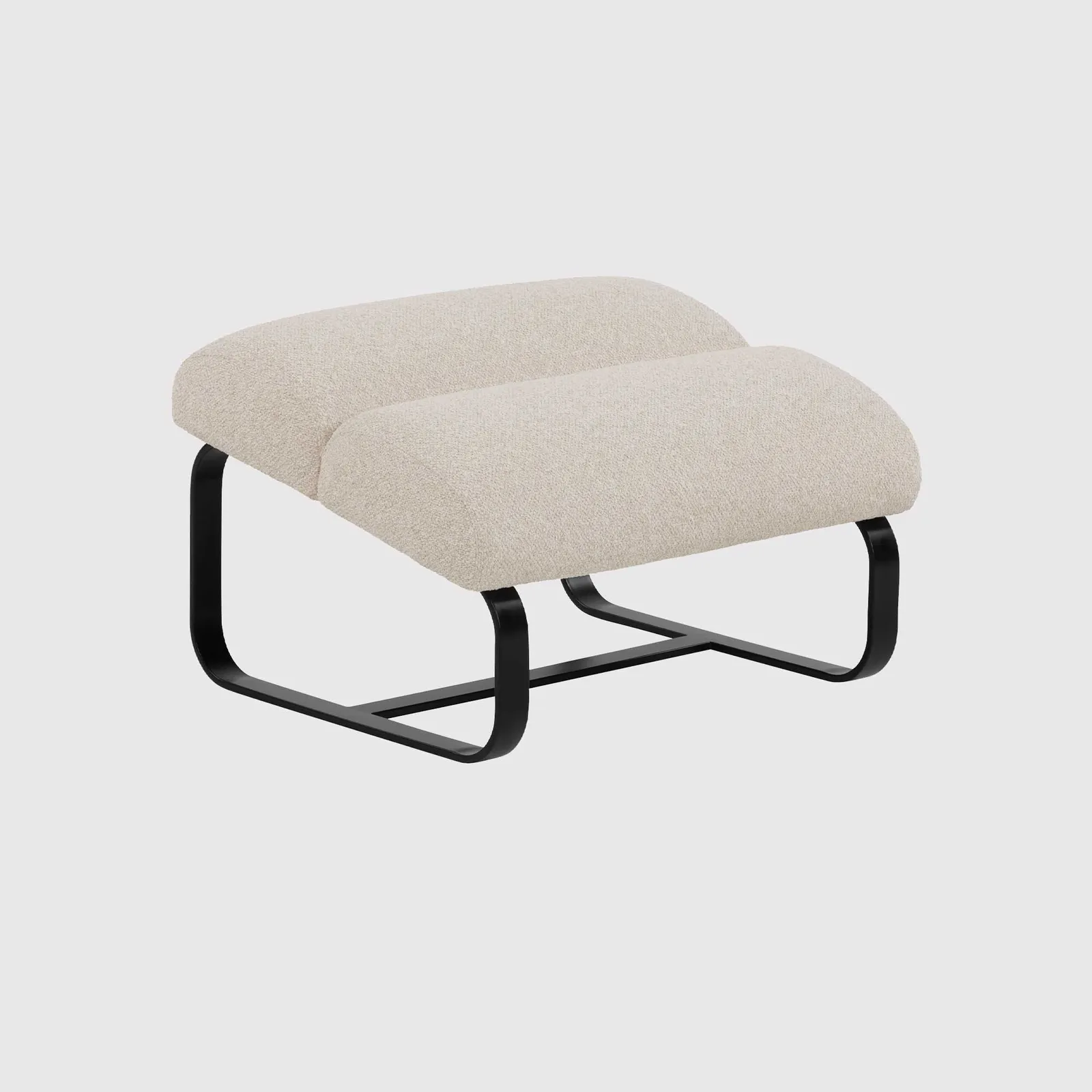 Lucien Footstool, White Boucle | Barker & Stonehouse