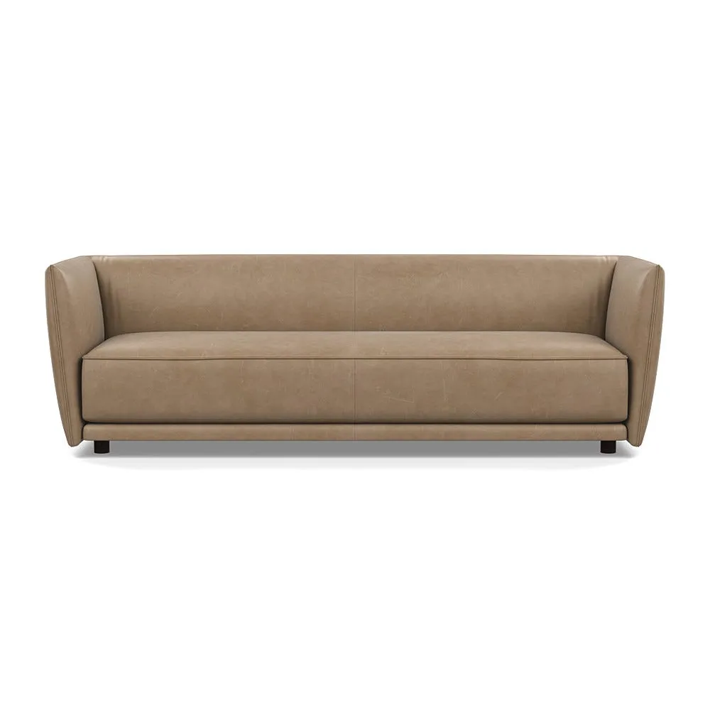 Heal's Valley 4 Seater Sofa Hertiage Camel Walnut Stain Feet 1