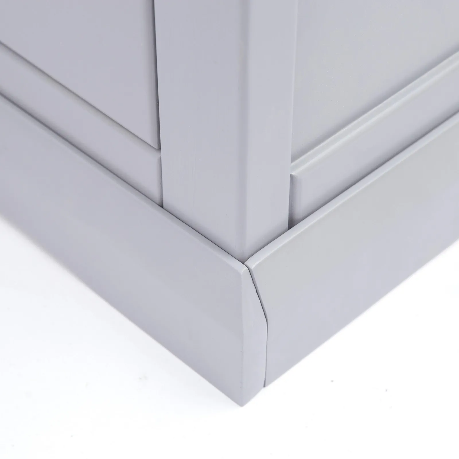 Cabinet Bits Rocca 5 Drawer Narrow Chest of Drawers Brass Knob in Grey 6