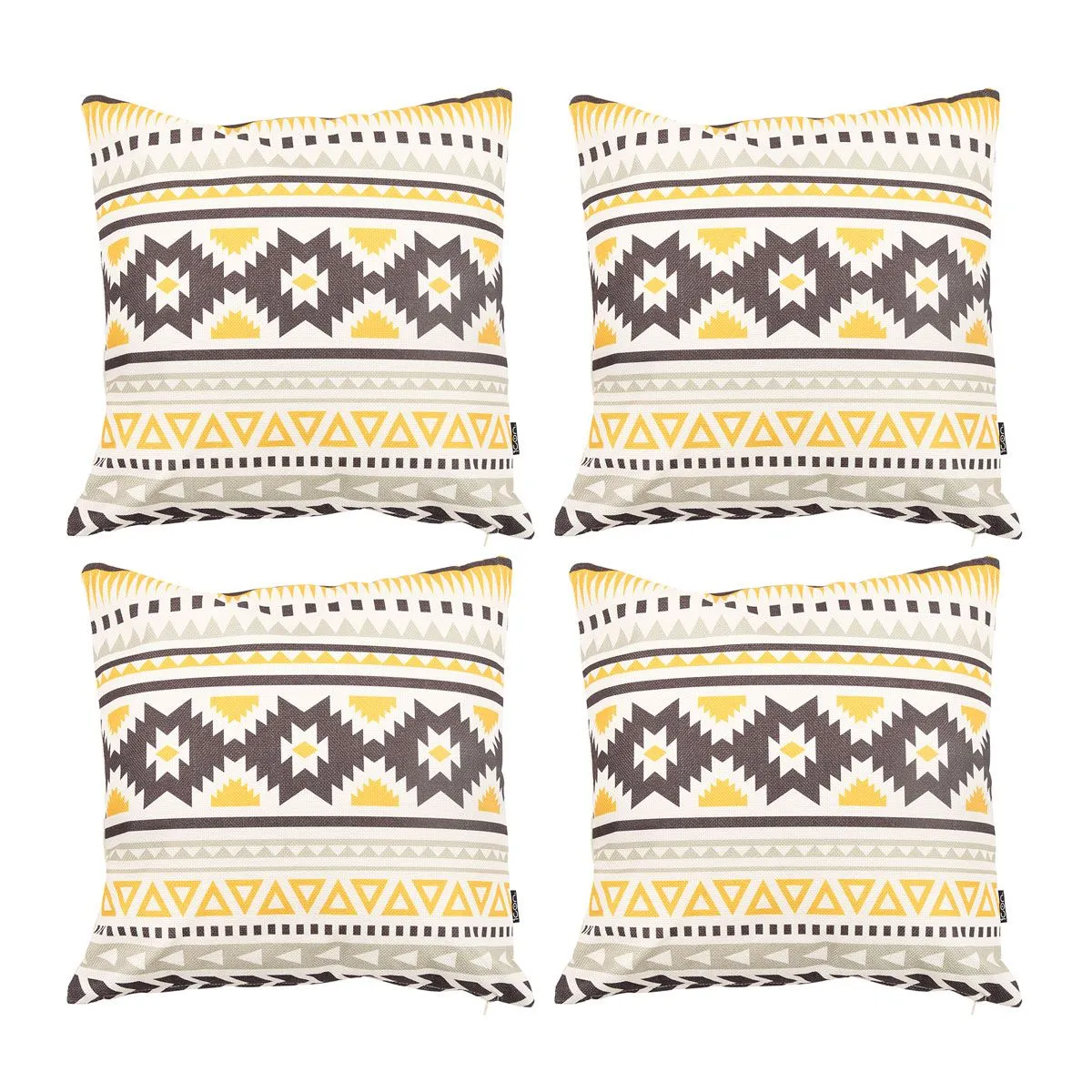 icon Indoor & Outdoor Waterproof Cushion Set of 4 Terracotta Waterproof Cushion in Yellow