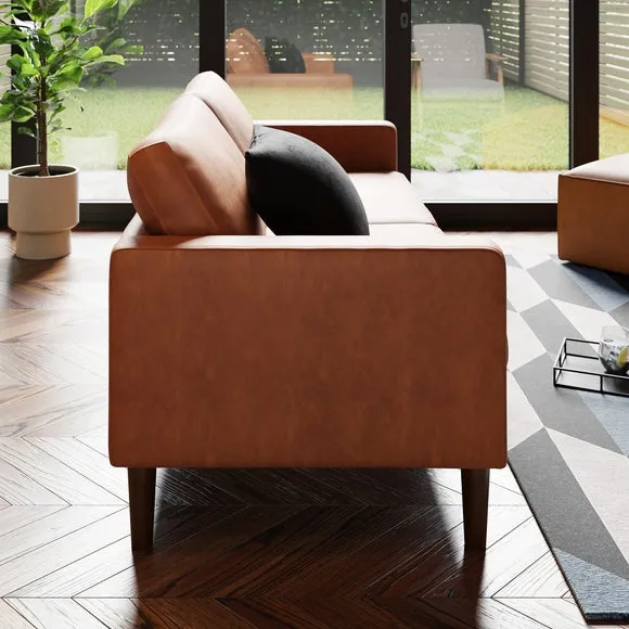 Jacob Faux Leather 3 Seater Sofa 2