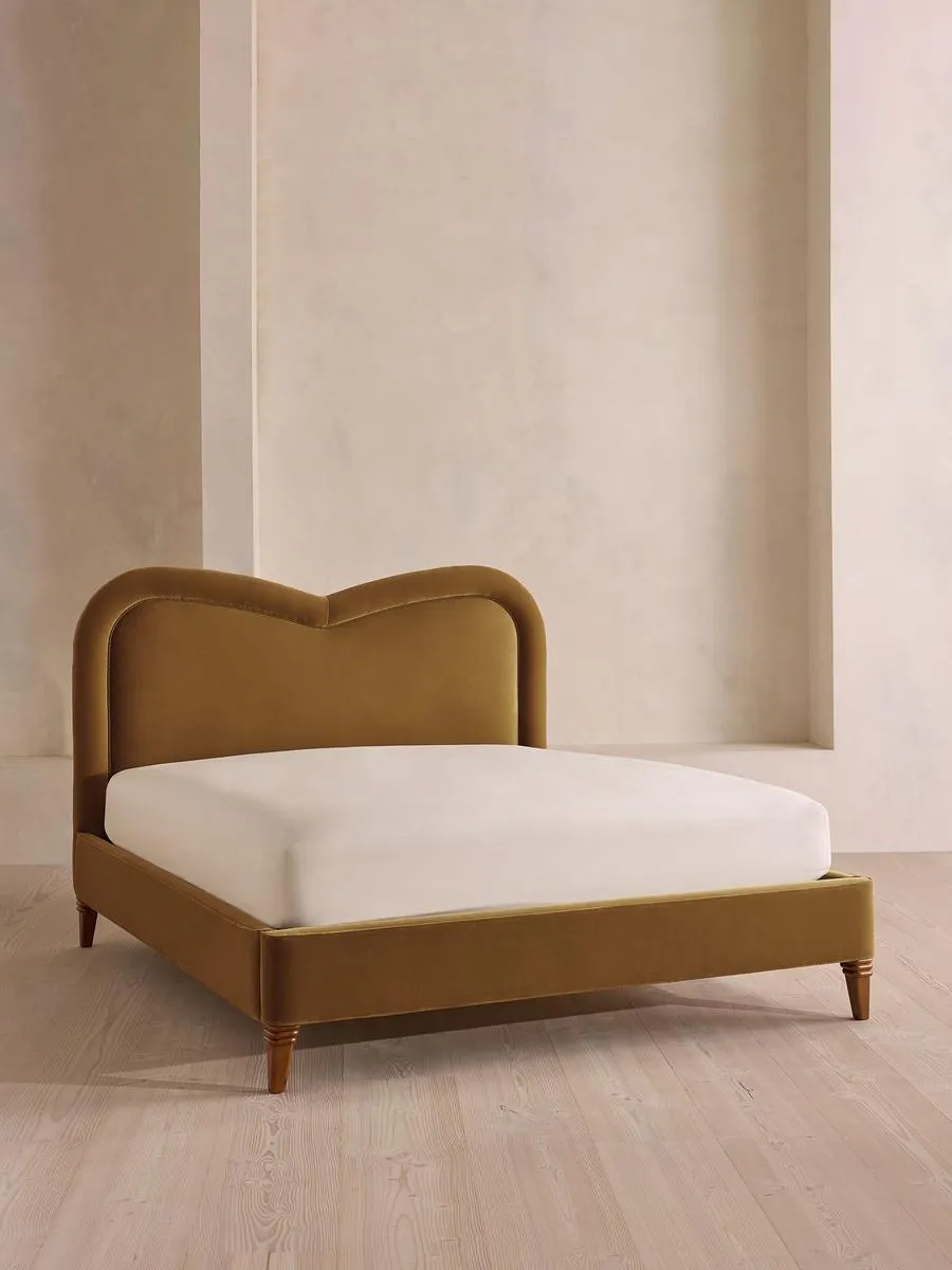 Keira Bed, Super king, Velvet, Mustard